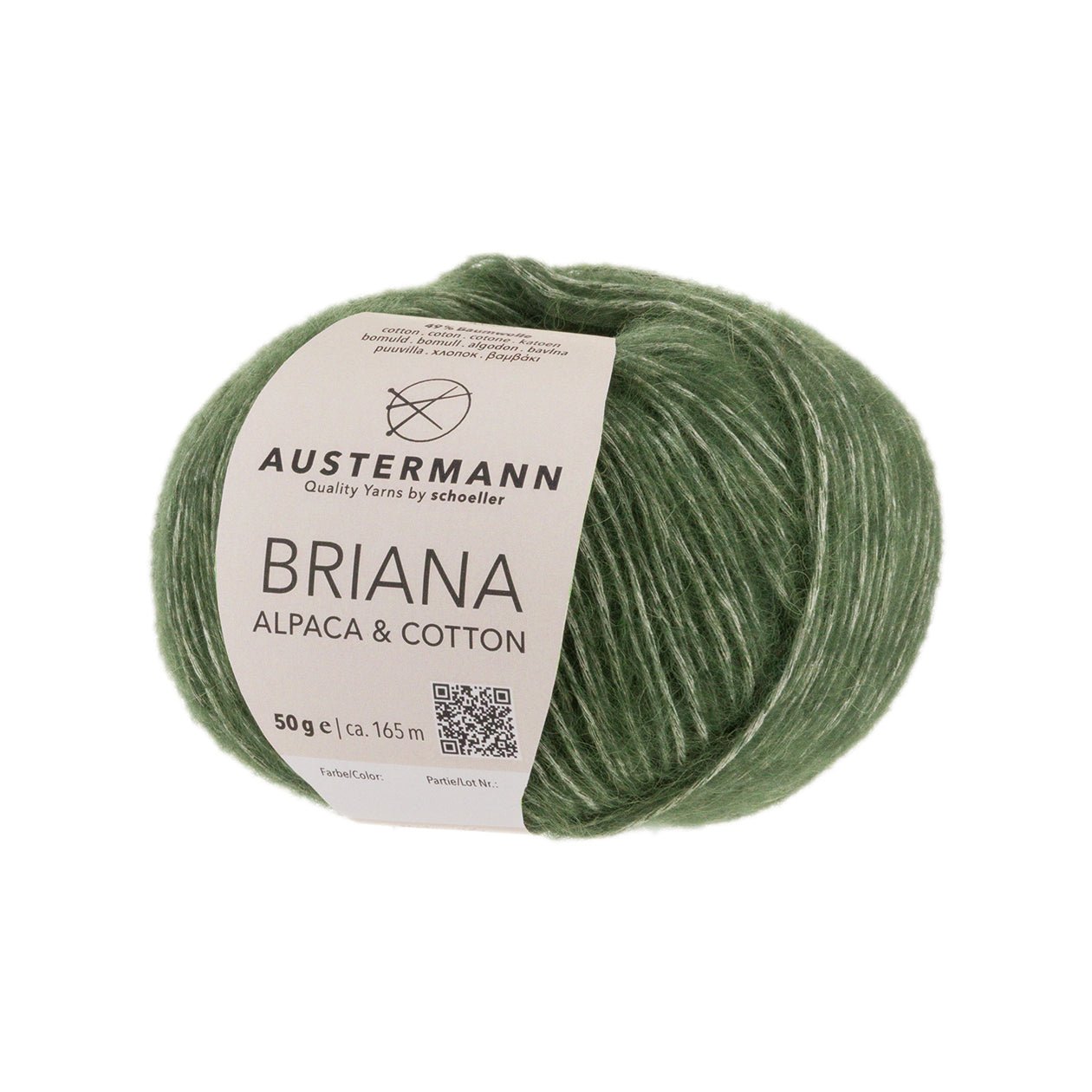 Briana Alpaca Cotton | 165 M - 50 G | 08 - Oliv - Handarbeiten - 1