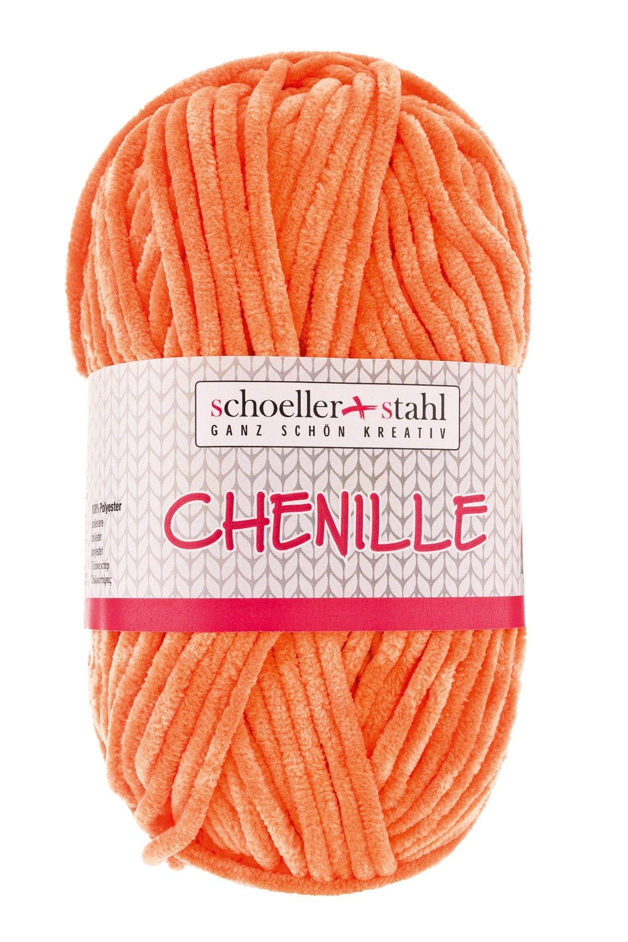 CHENILLE 100G | Farbe 04 - ORANGE - Strickwolle - Handarbeiten - 1