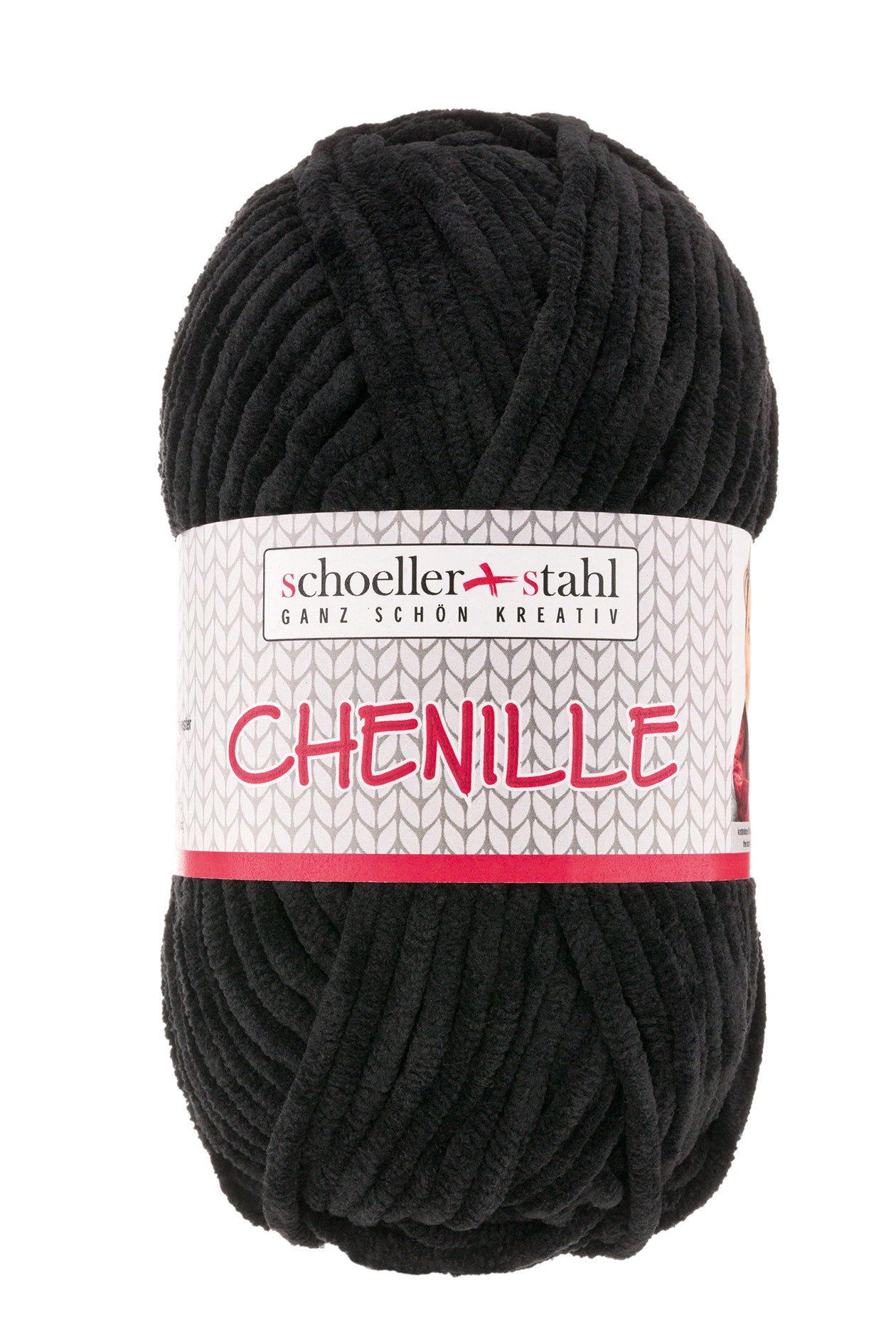 CHENILLE 100G | Farbe 15 - SCHWARZ - Strickwolle - Handarbeiten - 1