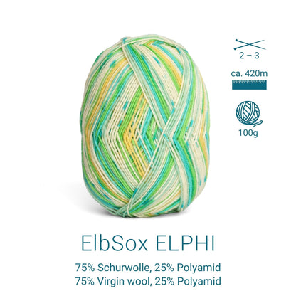 ElbSox Elphi | 100g Sockenwolle | 001 - Ahoi - Handarbeiten - 4