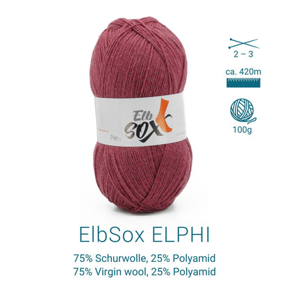 ElbSox Pier 4 | 100g Sockenwolle | 010 - Morgenröte - Handarbeiten - 4