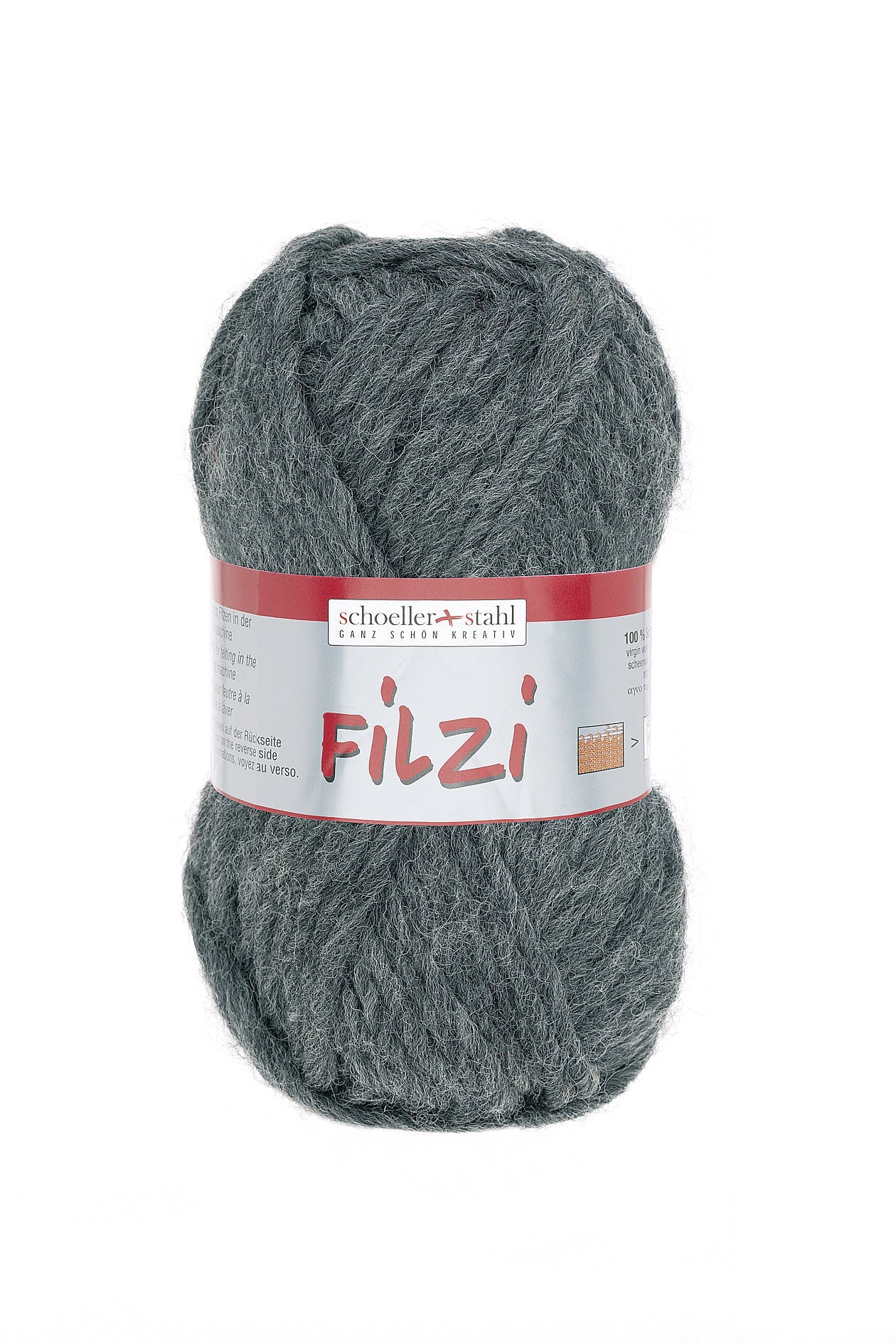 FILZI 50g | Farbe 31 - GRAU - MELIERT - Strickwolle - Handarbeiten - 1