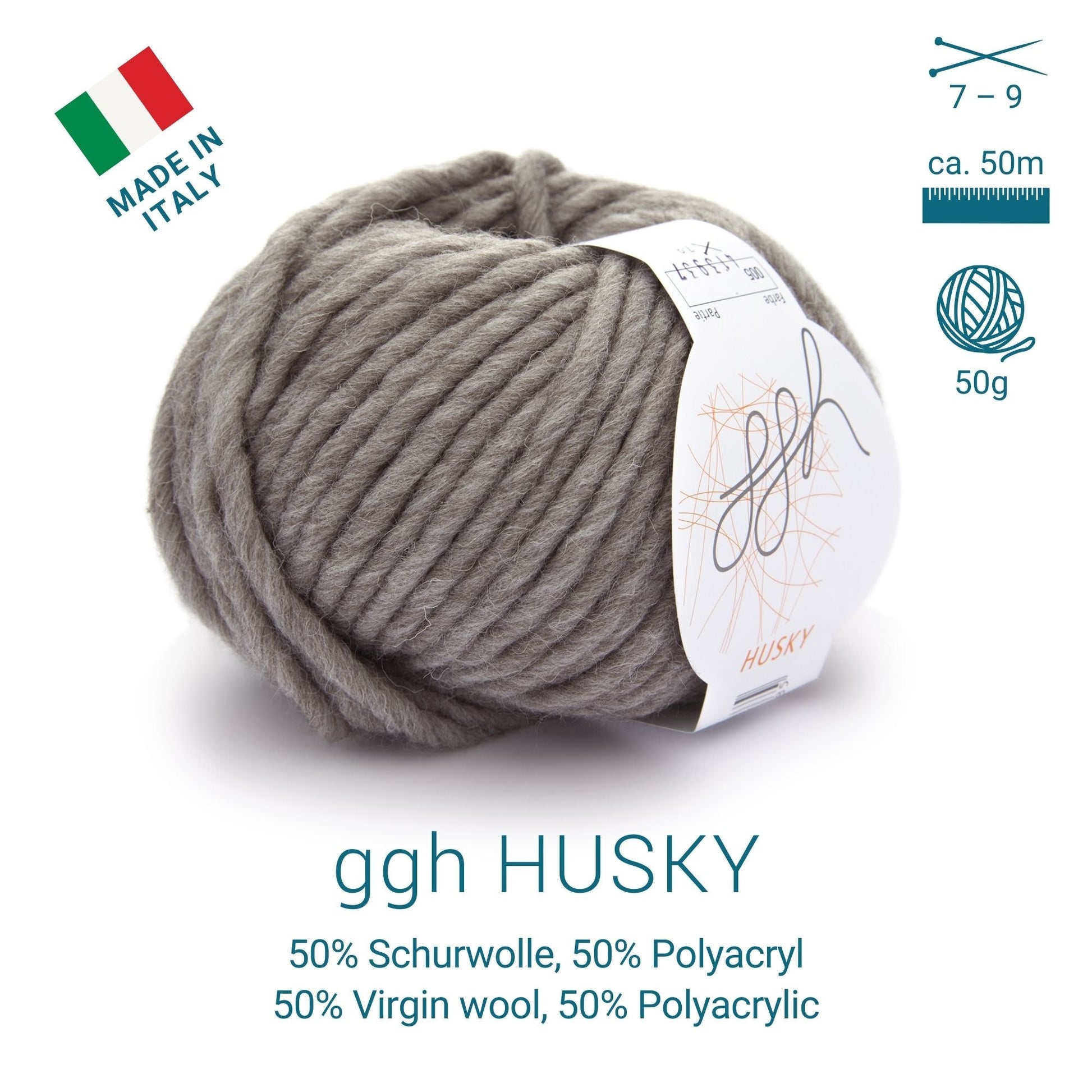 ggh Husky Box | 300g Set (6x50g) – 005 – Feldstein - Handarbeiten - 3