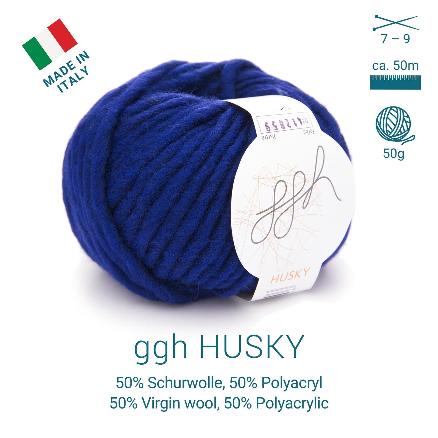 ggh Husky Box | 300g Set (6x50g) – 011 – Royalblau - Handarbeiten - 3