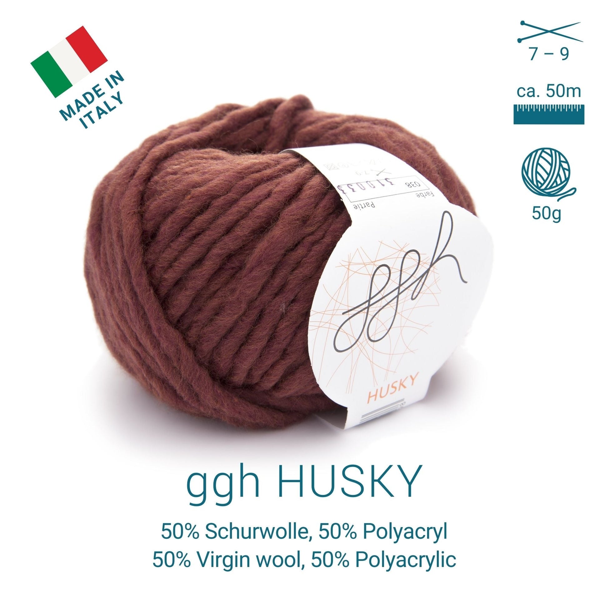 ggh Husky Box | 300g Set (6x50g) – 038 – Sequoiabraun - Handarbeiten - 3