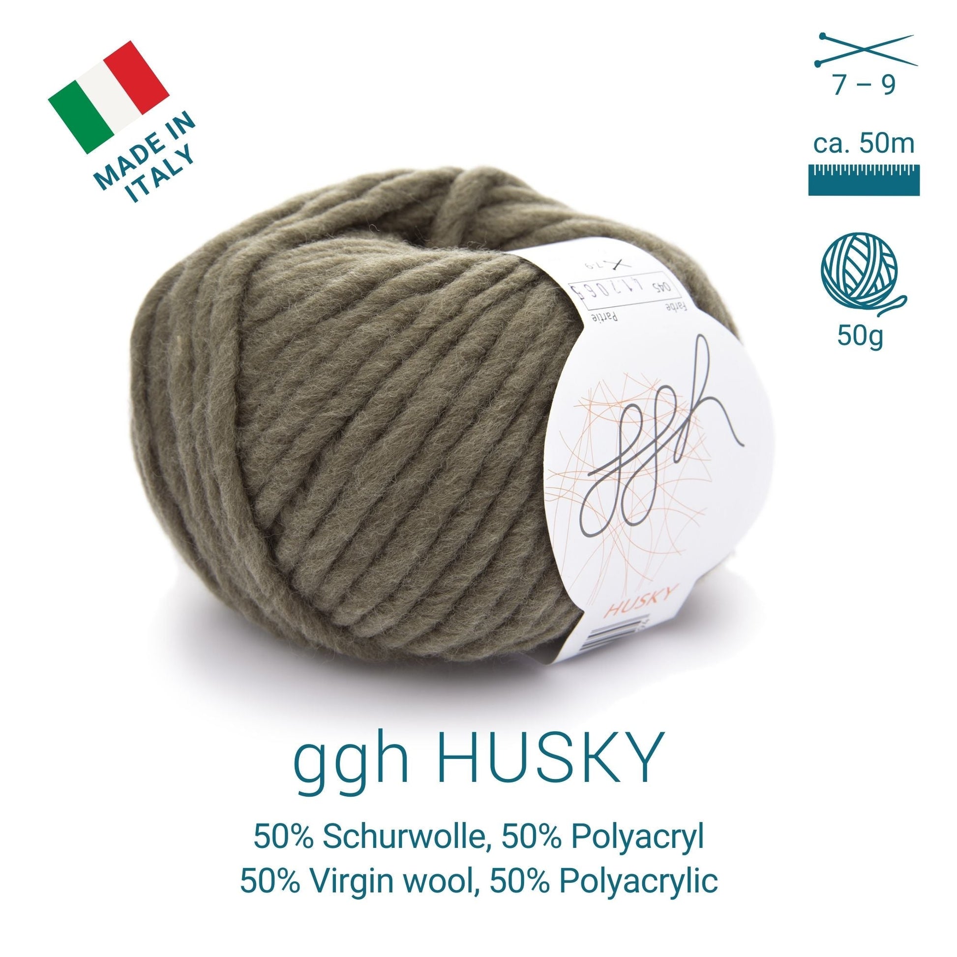 ggh Husky Box | 300g Set (6x50g) – 045 – Torfbraun - Handarbeiten - 3