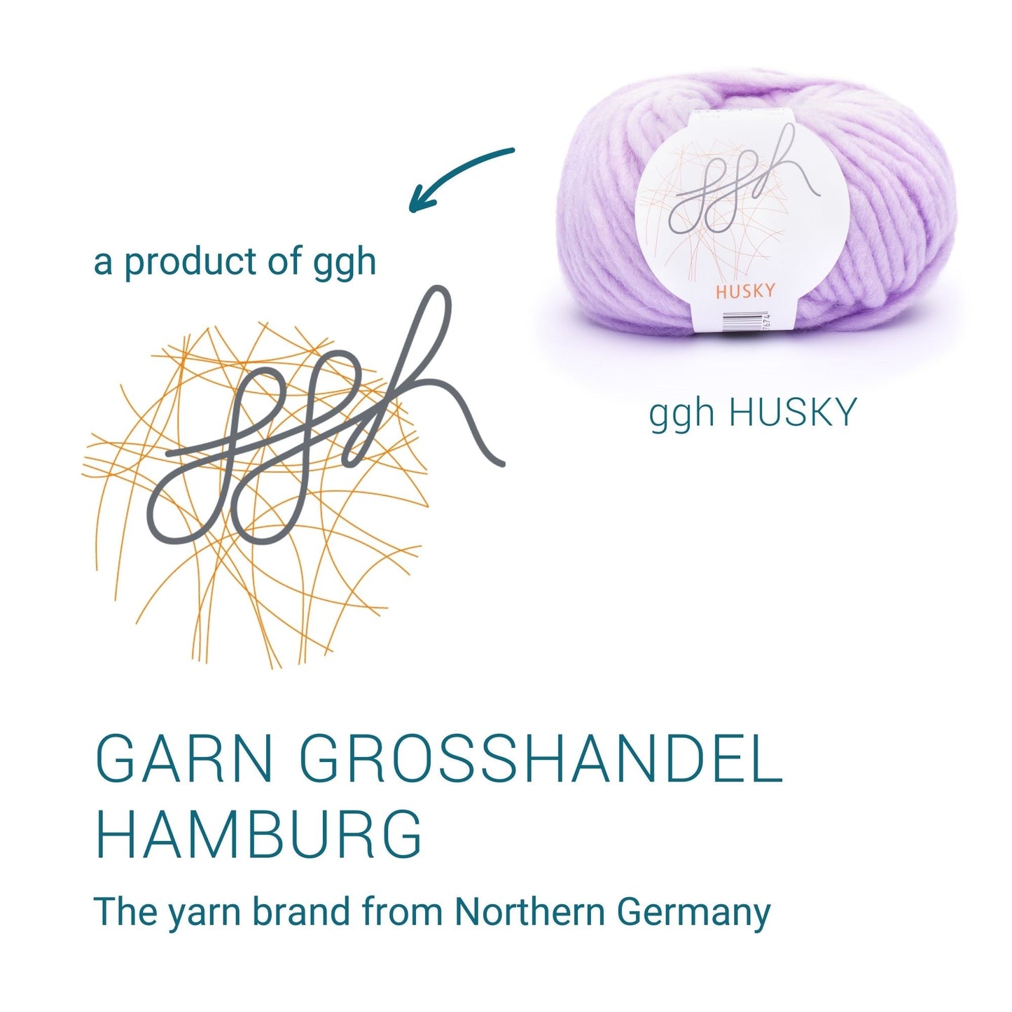 ggh Husky Box | 300g Set (6x50g) – 052 – Fliederrosa - Handarbeiten - 6