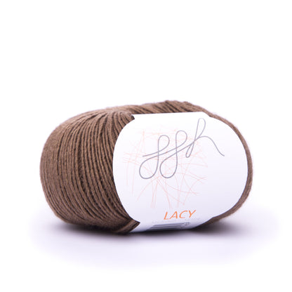 GGH Lacy | Merinowolle mit Seide | 25g - 170m | 018 - Braun - Handarbeiten - 1