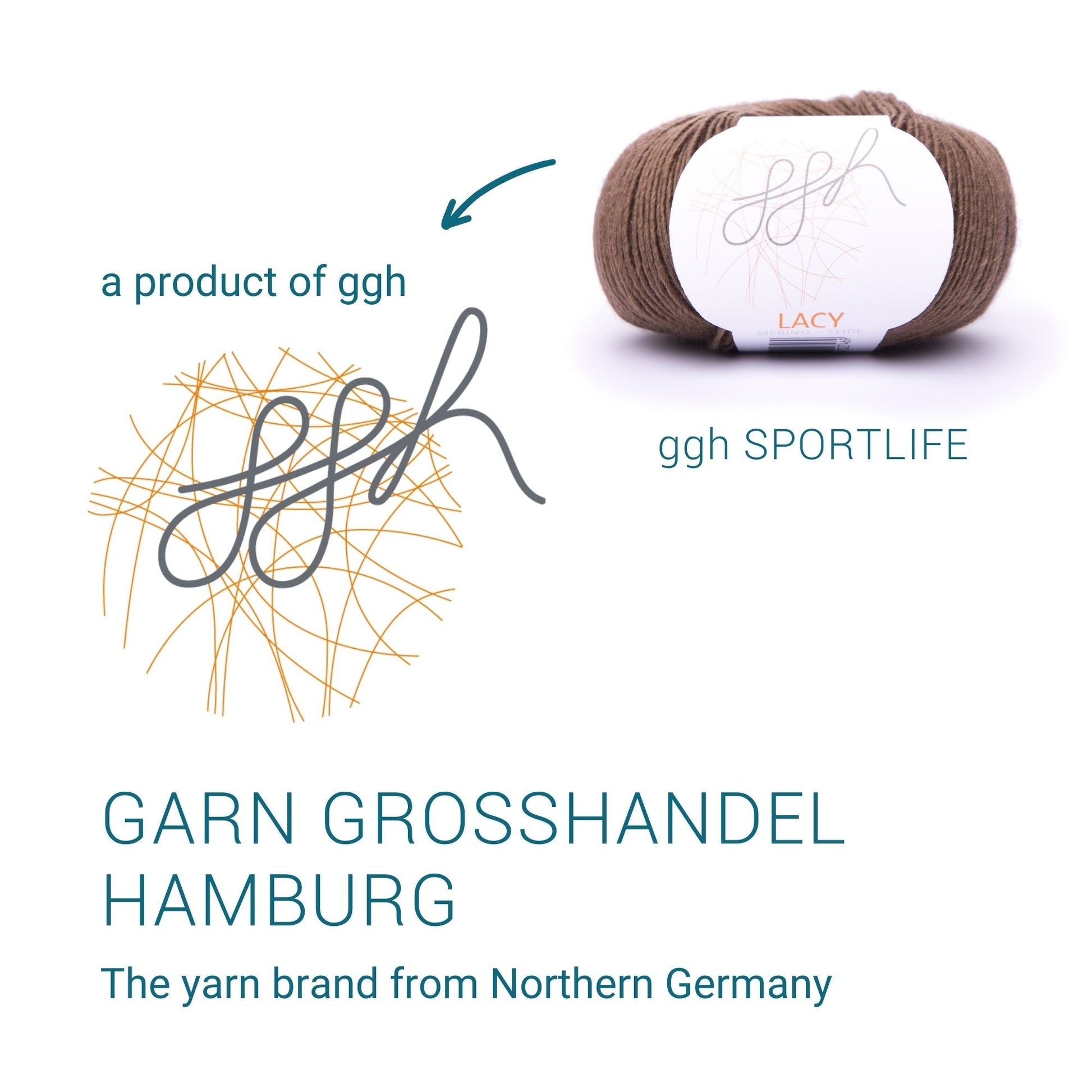 GGH Lacy | Merinowolle mit Seide | 25g - 170m | 018 - Braun - Handarbeiten - 5