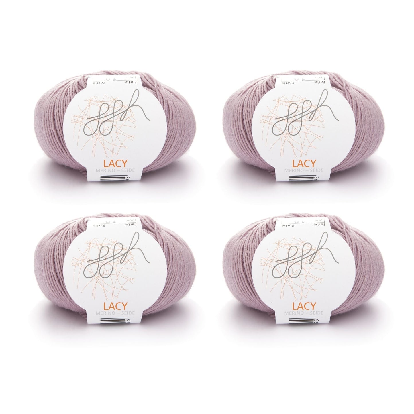 ggh Lacy | Set mit 4 x 25g (insg. 100g) - 002 - Rosa - Handarbeiten - 1