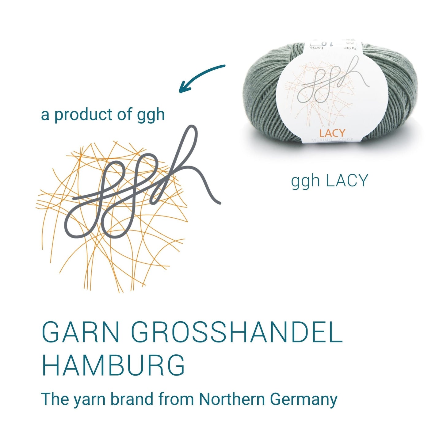 ggh Lacy | Set mit 4 x 25g (insg. 100g) - 009 - Grüngrau - Handarbeiten - 6