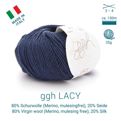 ggh Lacy | Set mit 4 x 25g (insg. 100g) - 013 - Dunkelblau - Handarbeiten - 3