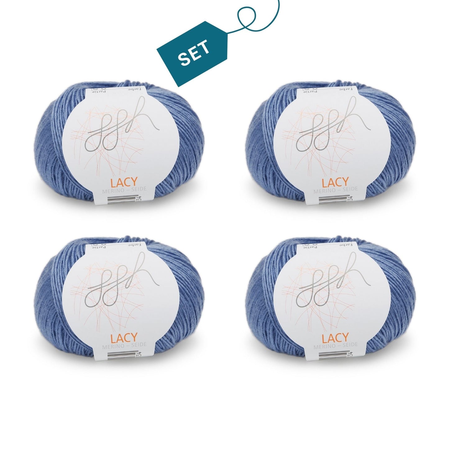 ggh Lacy | Set mit 4 x 25g (insg. 100g) - 021 - Blau - Handarbeiten - 7