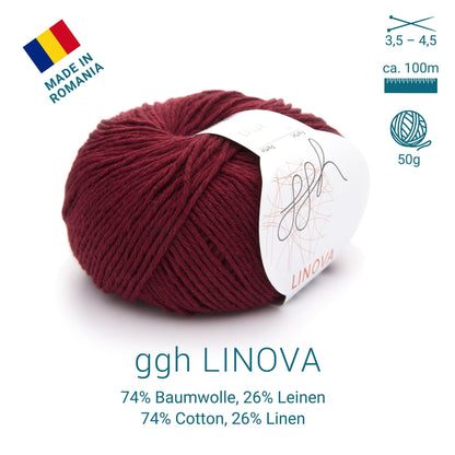 ggh Linova | 100% Baumwolle | 100m/50g | 044 - Ziegelrot - Handarbeiten - 3