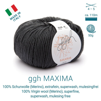 ggh Maxima Box | 300g Set (6x50g) – 028 – Anthrazit - Strickwolle - Handarbeiten - 3