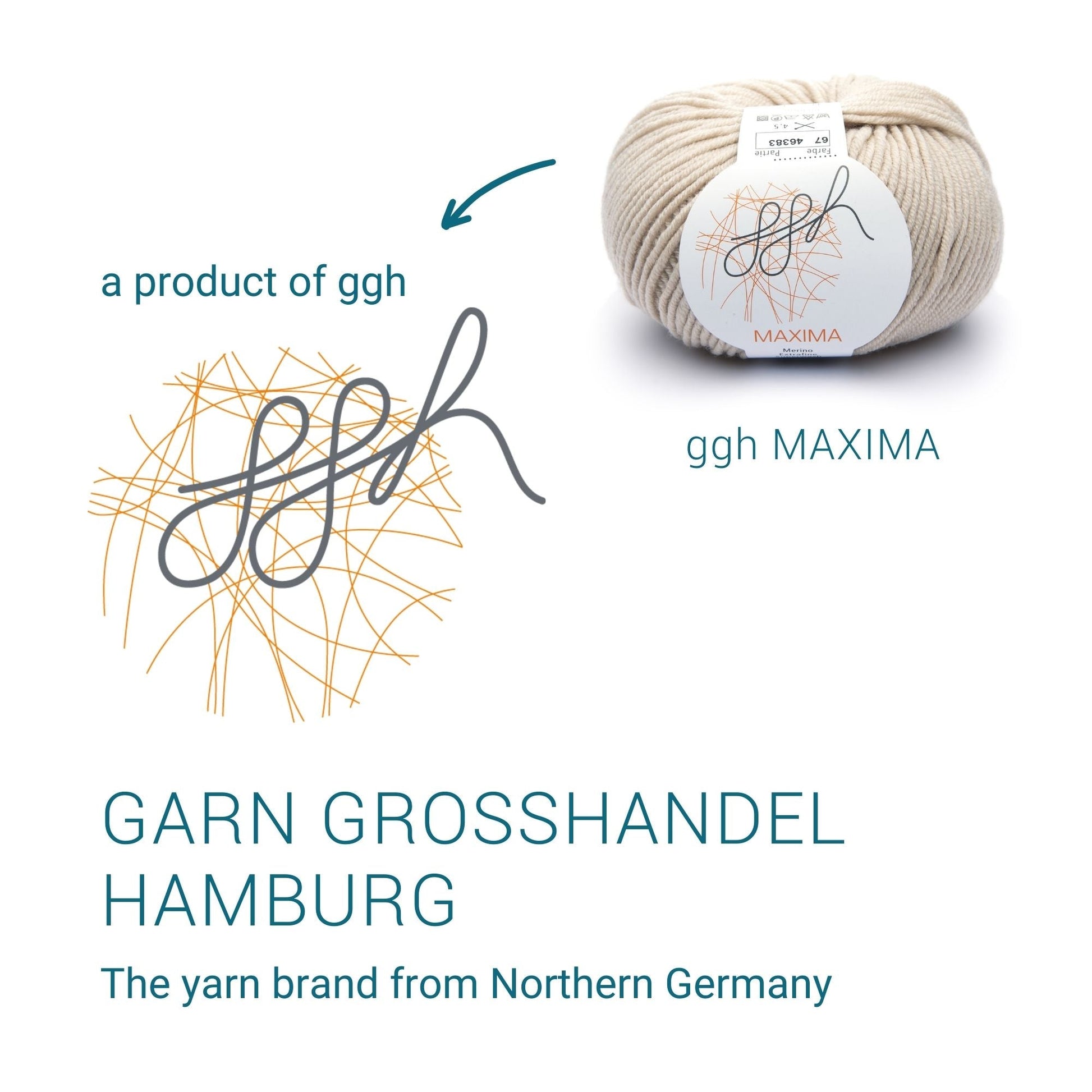 ggh Maxima Box | 300g Set (6x50g) – 067 – Angorakanin - Strickwolle - Handarbeiten - 6