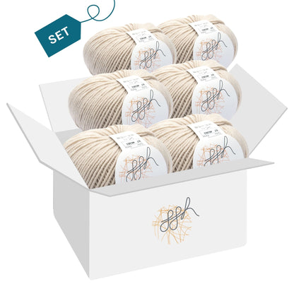 ggh Maxima Box | 300g Set (6x50g) – 067 – Angorakanin - Strickwolle - Handarbeiten - 5