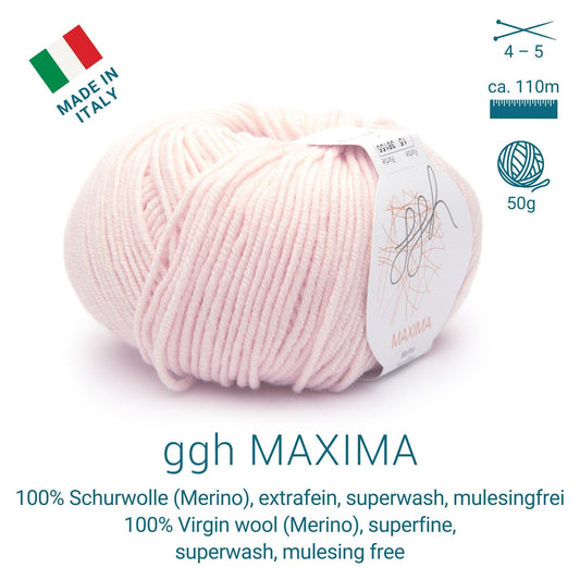 ggh Maxima | Merinowolle | 110m/50g | 015 - Apricot - Handarbeiten - 1