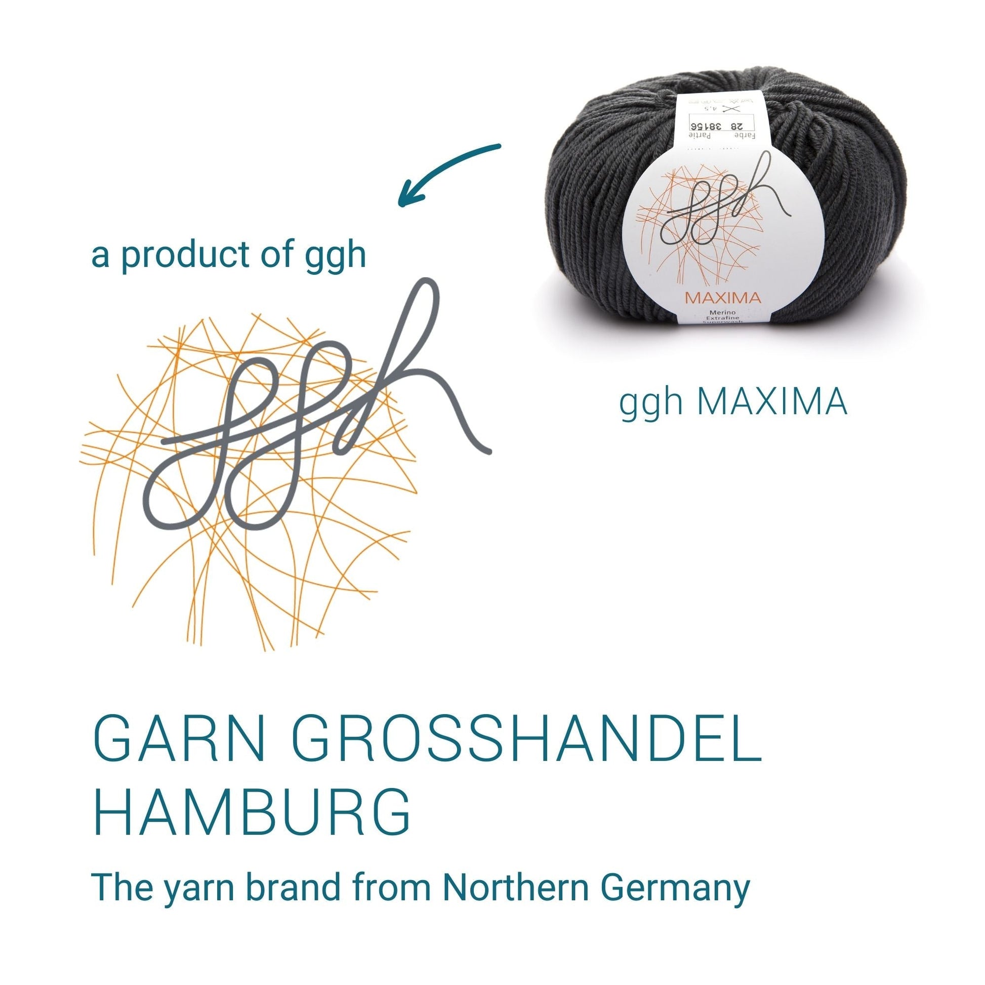 ggh Maxima | Merinowolle | 110m/50g | 028 - Anthrazit - Handarbeiten - 4