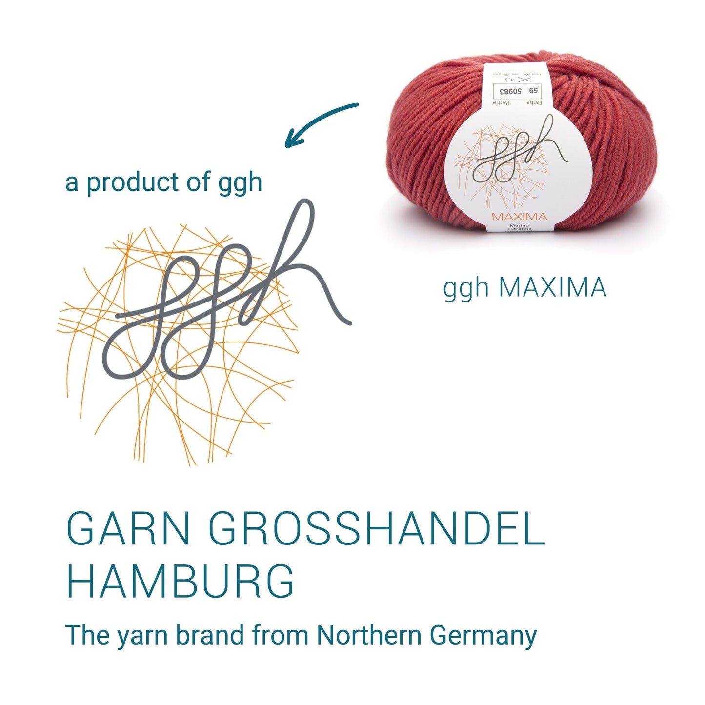 ggh Maxima | Merinowolle | 110m/50g | 059 - Korallrot - Handarbeiten - 4