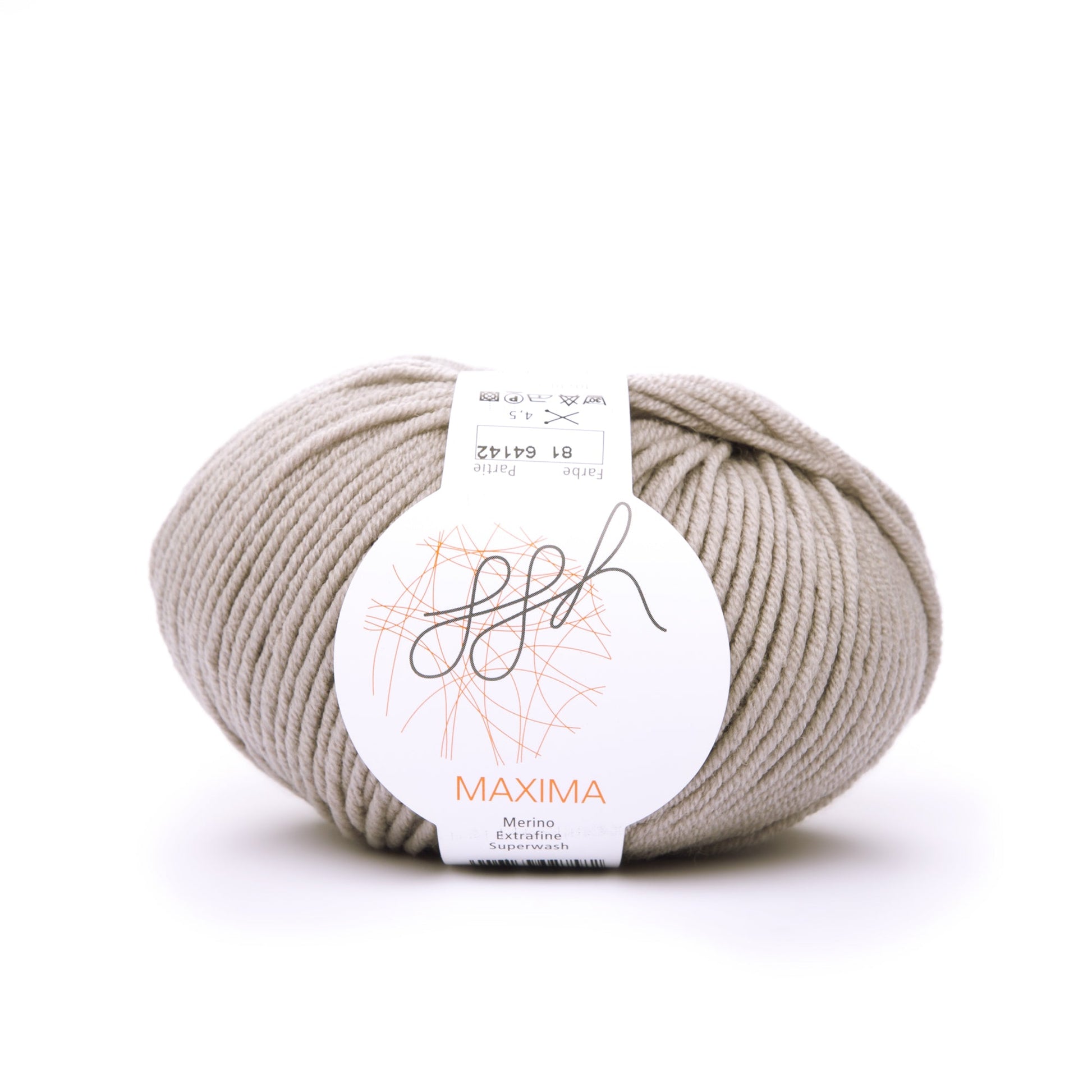 ggh Maxima | Merinowolle | 110m/50g | 081 - Graubeige - Handarbeiten - 1