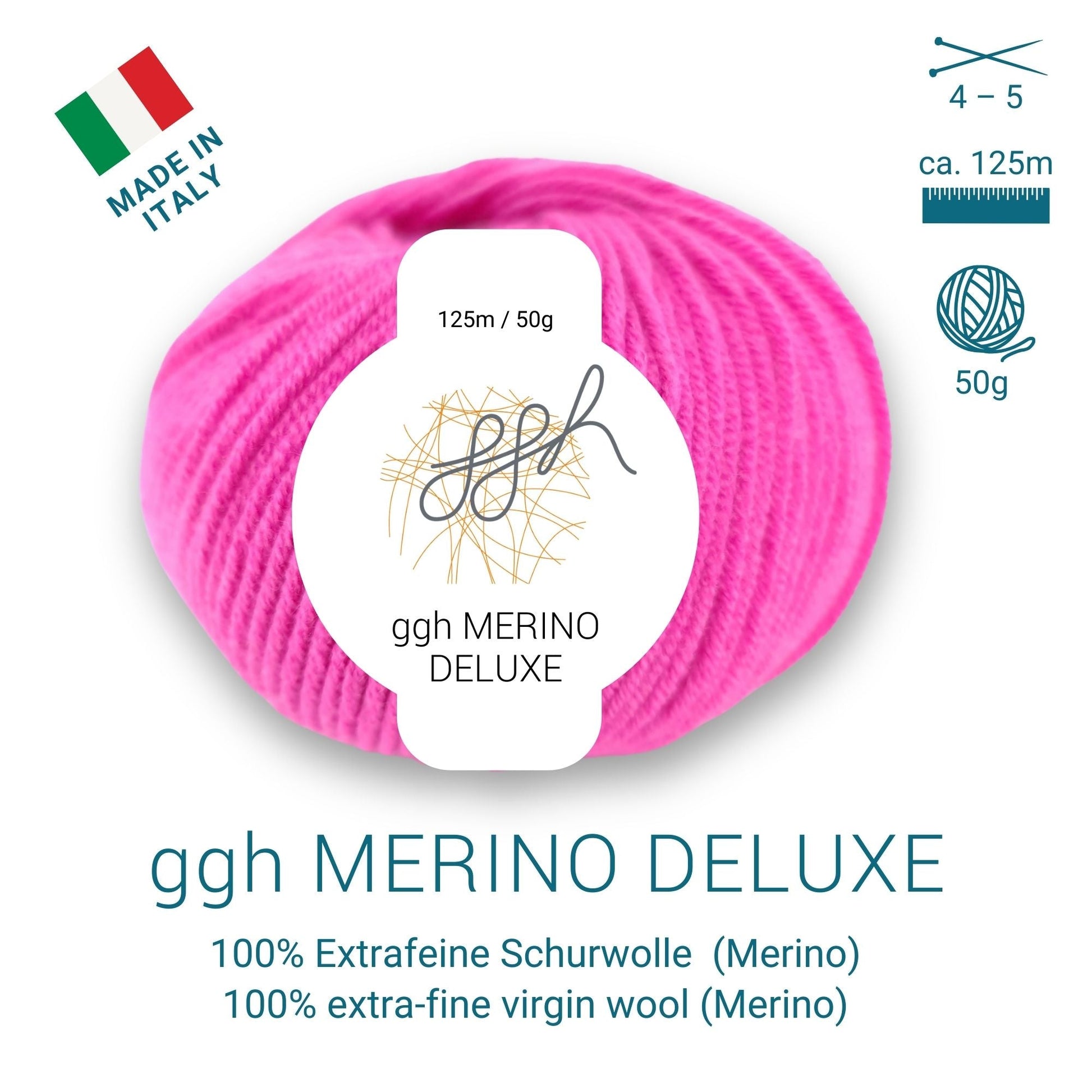 ggh Merino Deluxe - 300g Set (6x50g) - 012 - Pink - Strickwolle - Handarbeiten - 5