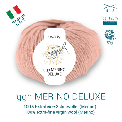 ggh Merino Deluxe - 300g Set (6x50g) - 014 - Flamingo Pink - Strickwolle - Handarbeiten - 5