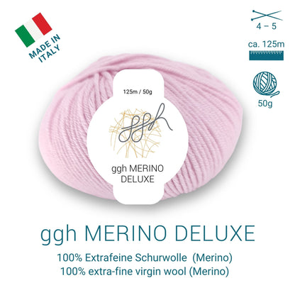 ggh Merino Deluxe - 300g Set (6x50g) - 015 - Zartrosa - Strickwolle - Handarbeiten - 5