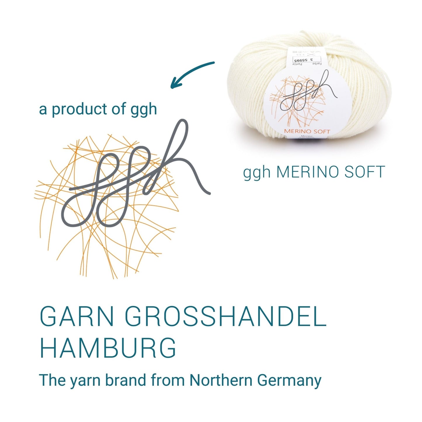 ggh Merino Soft | Merinowolle | 170m/50g | 003 - Wollweiß - Handarbeiten - 5