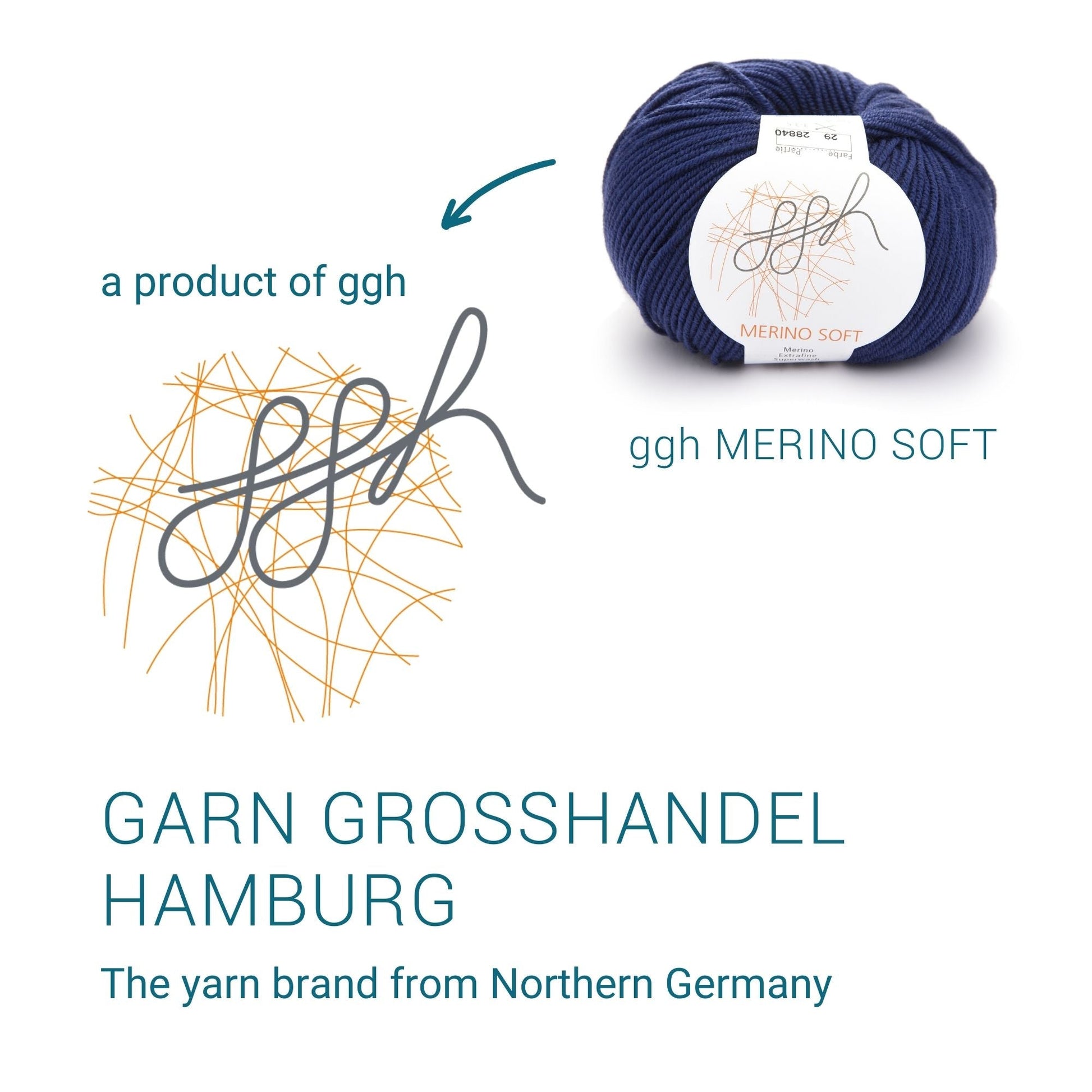 ggh Merino Soft | Merinowolle | 170m/50g | 029 - Tiefes Kobalt - Handarbeiten - 5