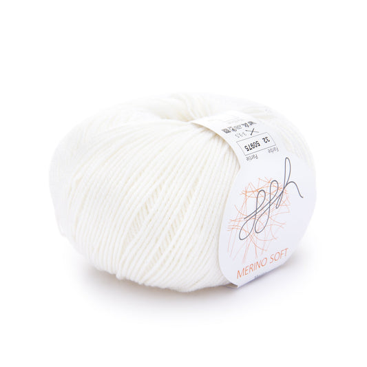 ggh Merino Soft | Merinowolle | 170m/50g | 032 - Weiß - Handarbeiten - 1