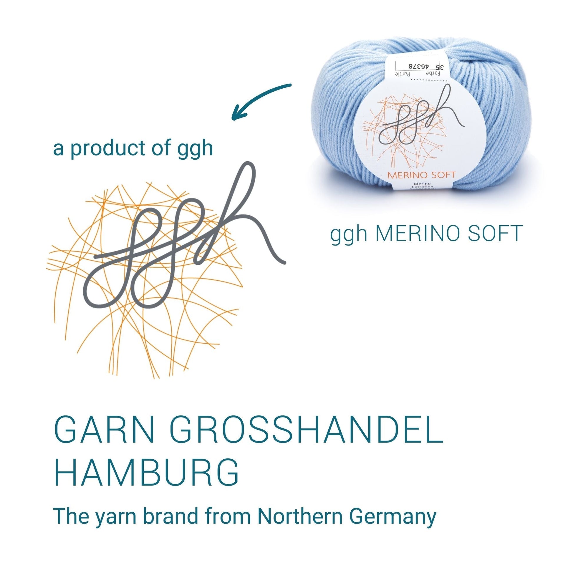 ggh Merino Soft | Merinowolle | 170m/50g | 035 - Hellblau - Handarbeiten - 5