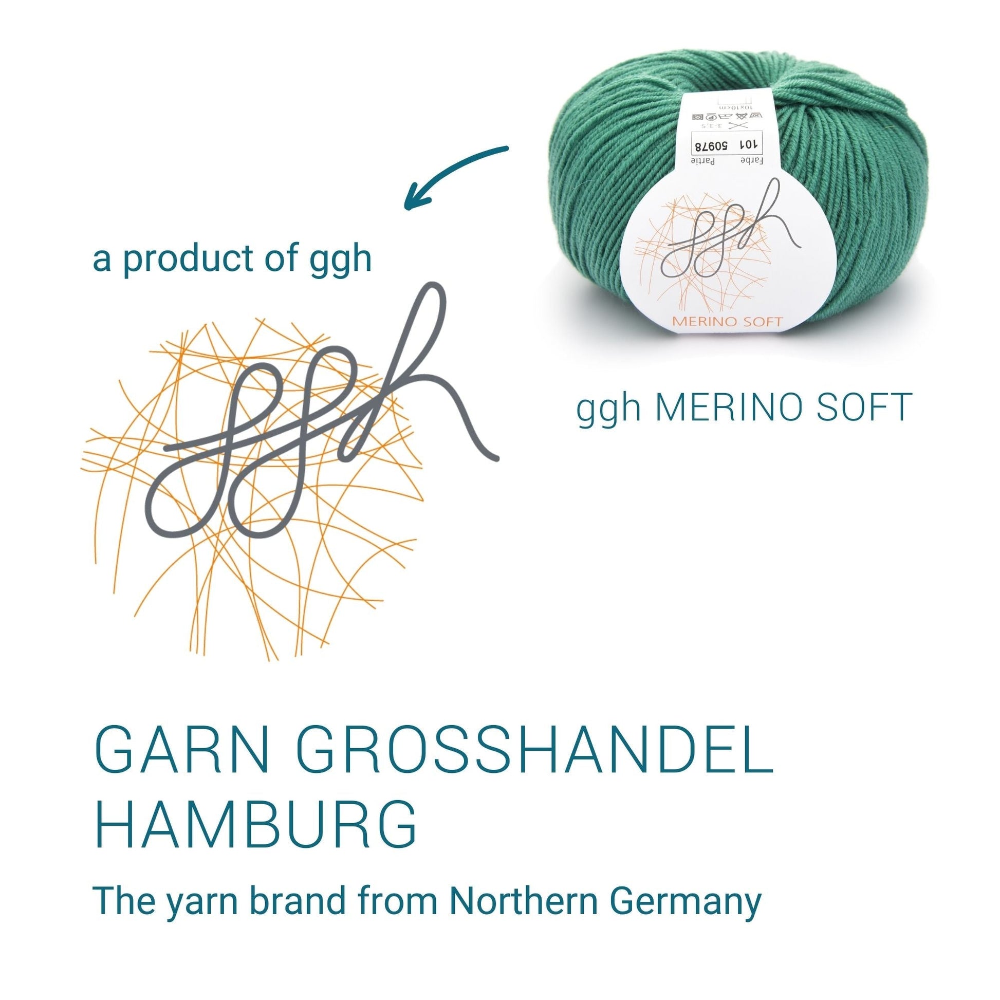 ggh Merino Soft | Merinowolle | 170m/50g | 101 - Nordseegrün - Handarbeiten - 5