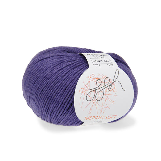 ggh Merino Soft | Merinowolle | 170m/50g | 138 - Lila - Handarbeiten - 1