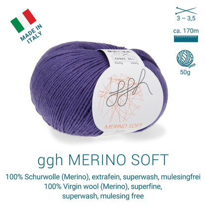 ggh Merino Soft | Merinowolle | 170m/50g | 138 - Lila - Handarbeiten - 2