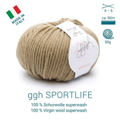 ggh Sportlife Box | Set mit 300g (6x50g) | 030 – Zimtzucker - Strickwolle - Handarbeiten - 5