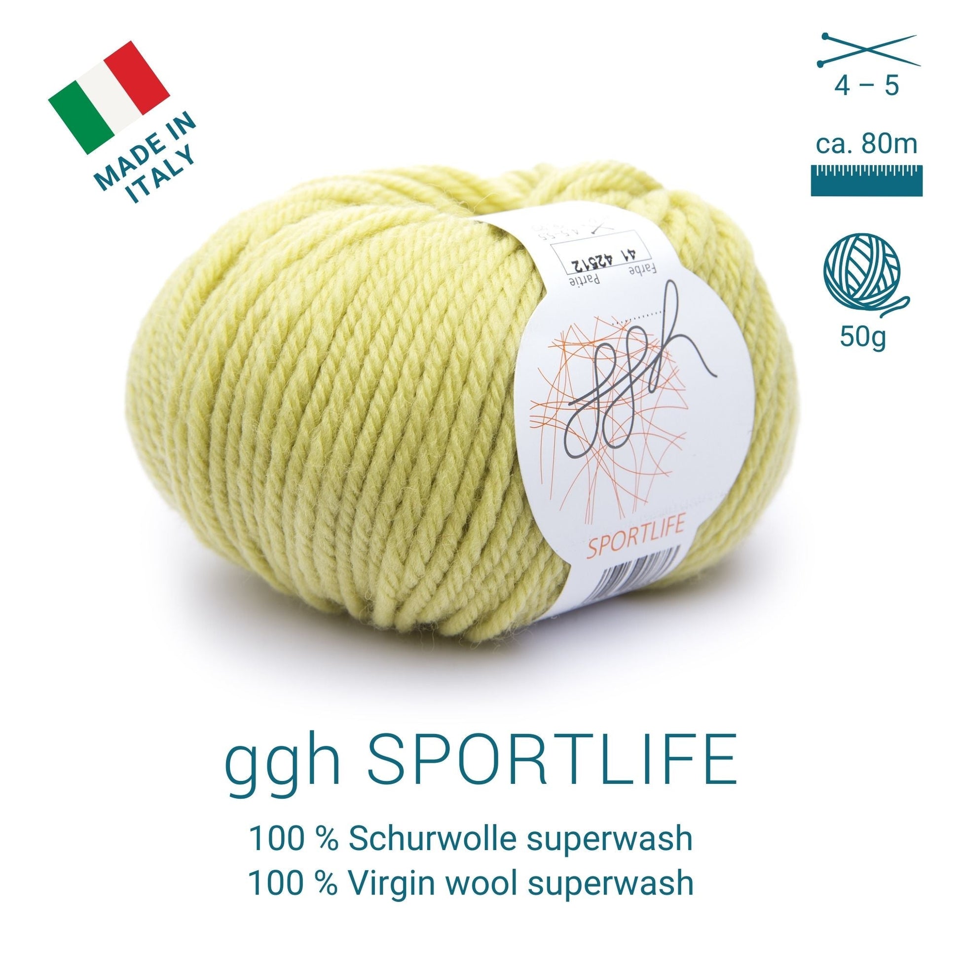 ggh Sportlife Box | Set mit 300g (6x50g) | 041 – Blasse Goldrute - Strickwolle - Handarbeiten - 5