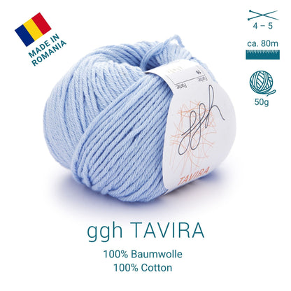 ggh Tavira | 100% Baumwolle | 80m/50g | 016 - Hellblau - Handarbeiten - 3
