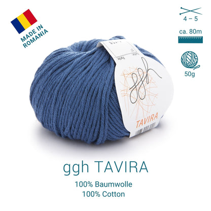 ggh Tavira | 100% Baumwolle | 80m/50g | 037 - Weiches Indigo - Handarbeiten - 3