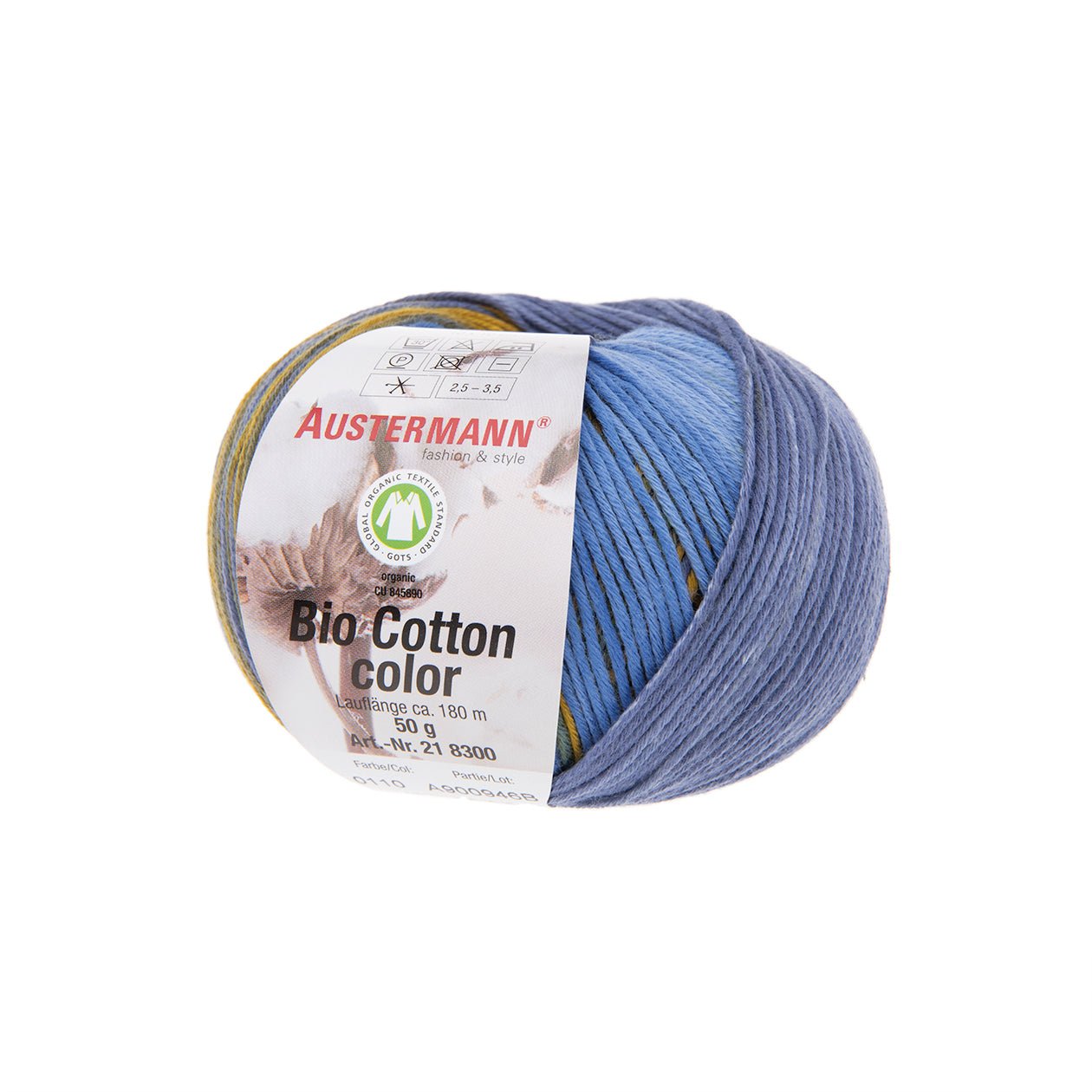 GOTS BIO COTTON COLOR 180 | 180 m - 50 g | 110 - SAPHIR - Handarbeiten - 1