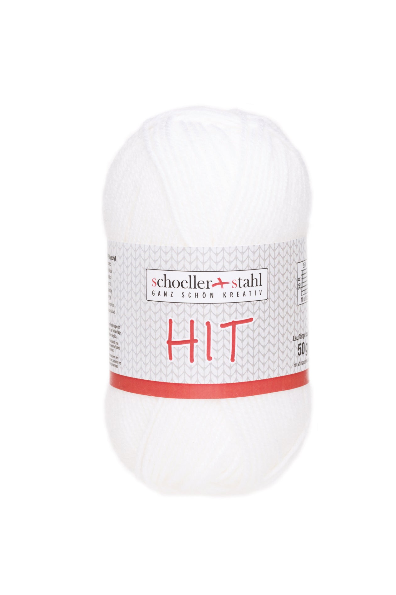 HIT 50G | Farbe 01 - WEISS - Strickwolle - Handarbeiten - 1