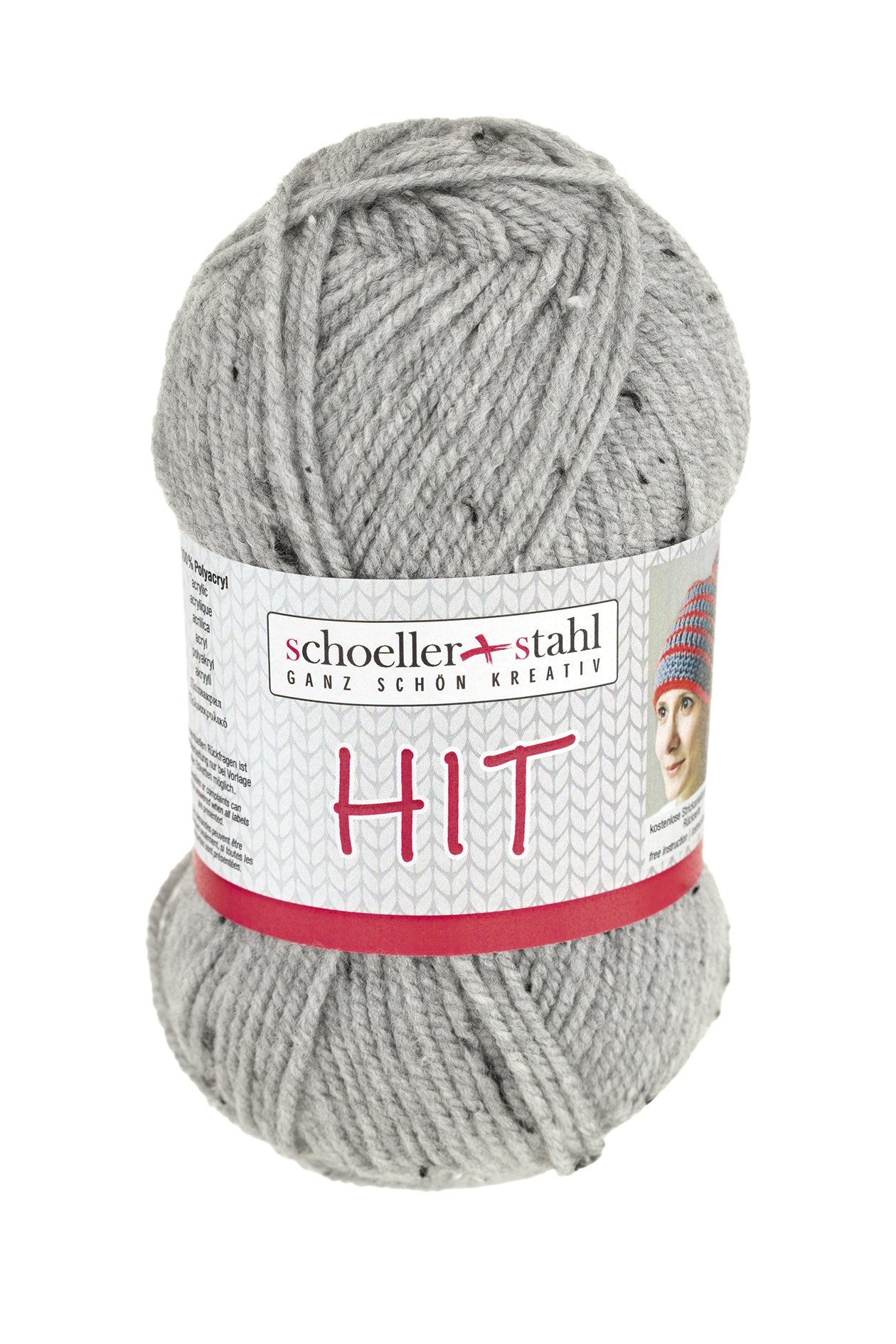 HIT 50G | Farbe 249 - GRAU TWEED - Strickwolle - Handarbeiten - 1