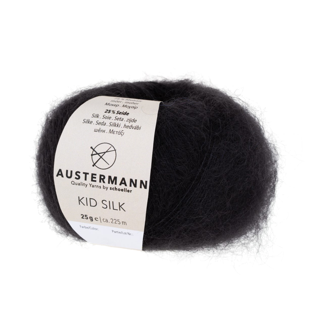 KID SILK | 225 m - 25 g | 02 - SCHWARZ - Handarbeiten - 1