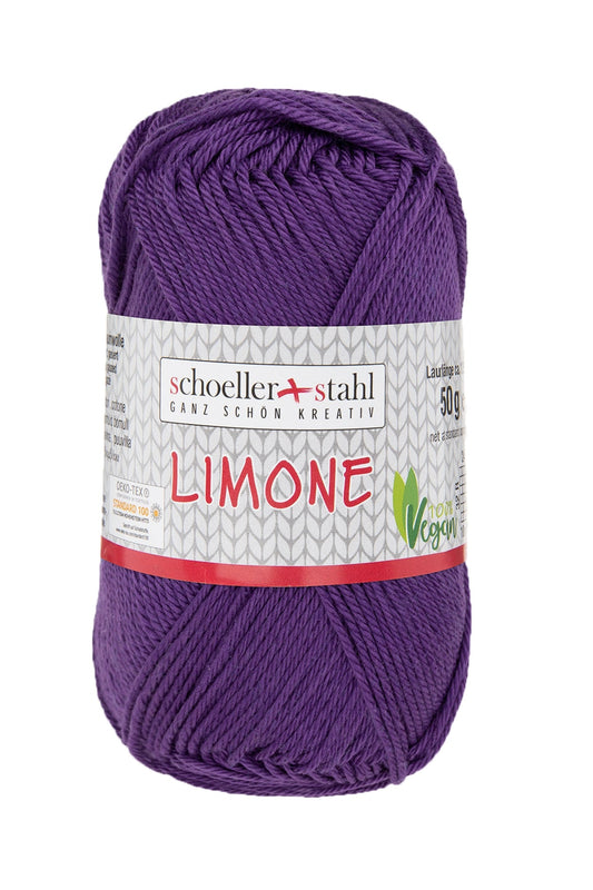 LIMONE 50G | Farbe 123 - AUBERGINE - Strickwolle - Handarbeiten - 1