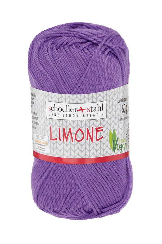 LIMONE 50G | Farbe 135 - LILA - Strickwolle - Handarbeiten - 1