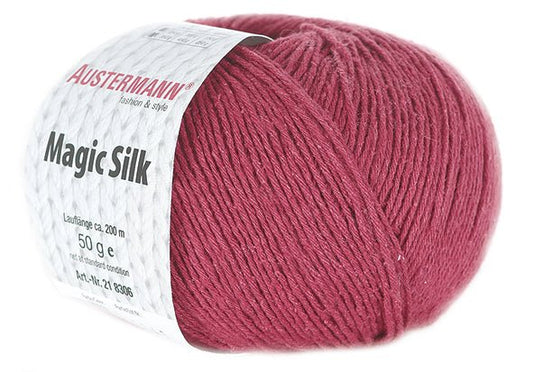 MAGIC SILK UNI | 200 m - 50 g | 03 - KIRSCHE - Handarbeiten - 1