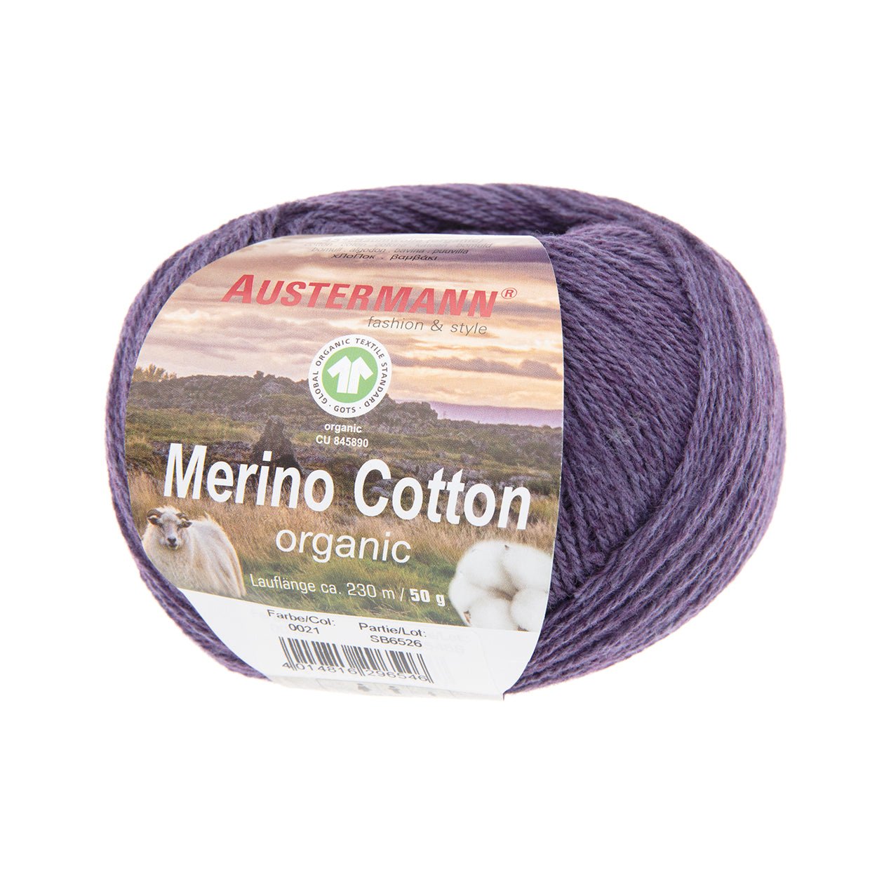 Merino Cotton | 230 M - 50 G | 21 - Aubergine - Handarbeiten - 1