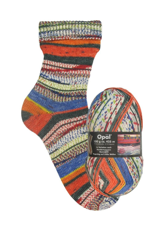 Opal Hundertwasser I | 4 - fach Sockenwolle 100g | Farbe 1435 - Strickwolle - Handarbeiten - 1