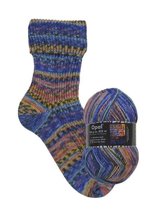 Opal Hundertwasser III | 4 - fach Sockenwolle 100g | Farbe 3207 - Strickwolle - Handarbeiten - 1